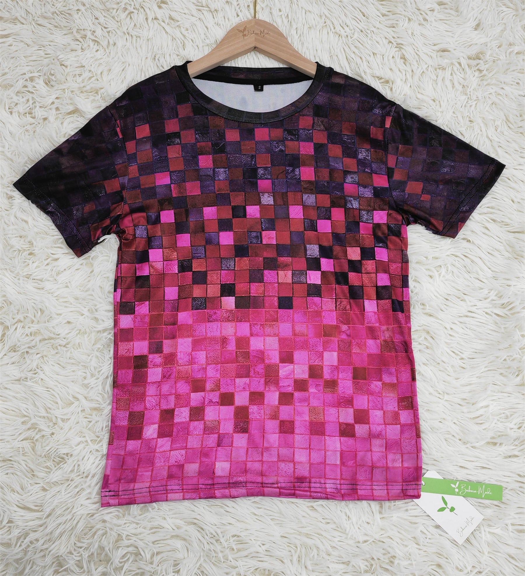 PureWear® - Fuchsia Color Block Short Sleeve Top