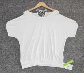 PureWear® - Simple white round neck top