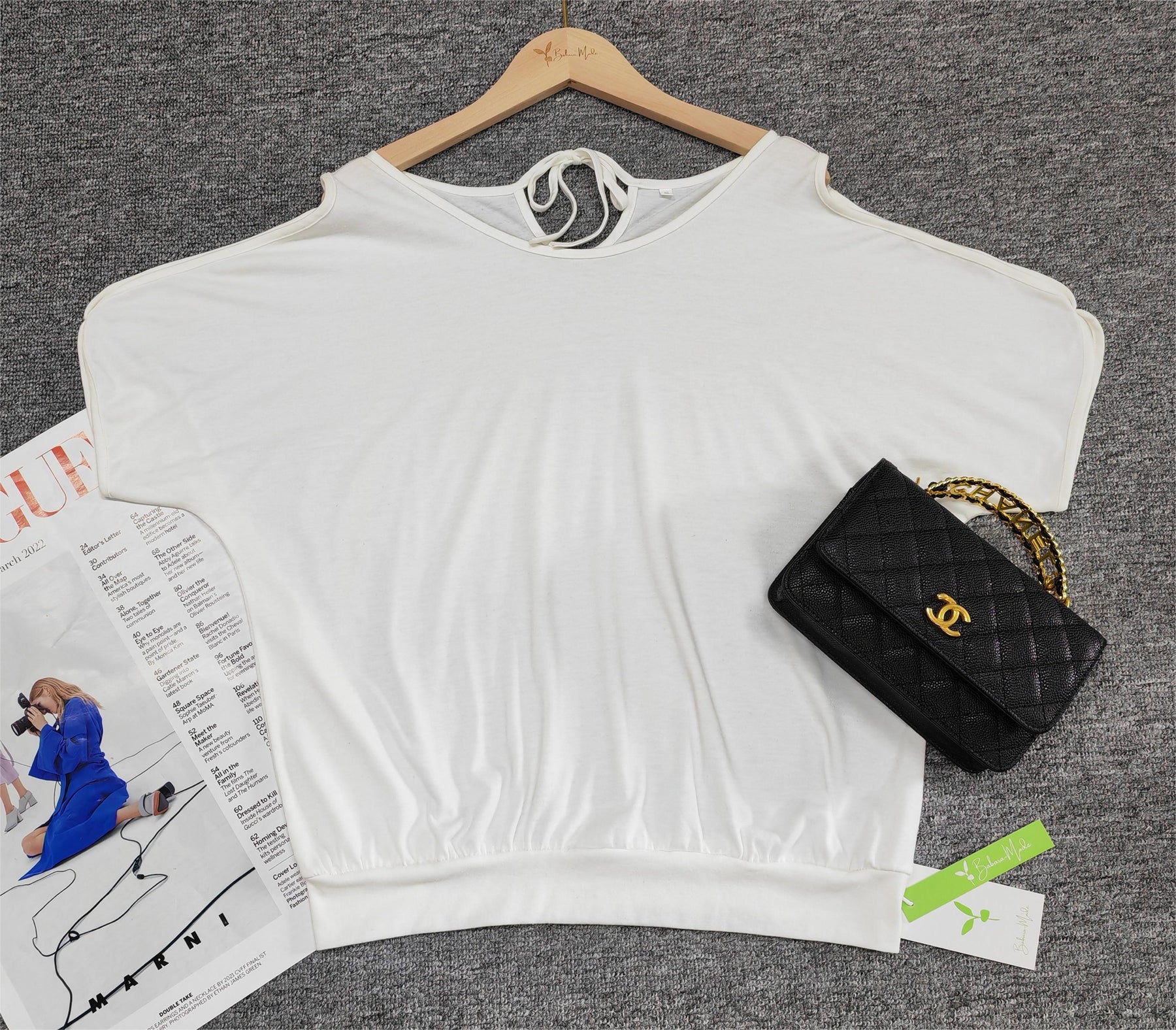 PureWear® - Simple white round neck top