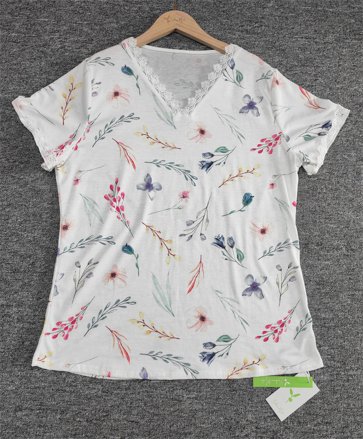 SpringStil® - Basic top with short sleeves and print