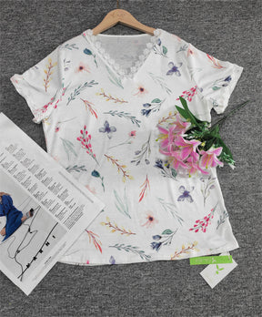 SpringStil® - Basic top with short sleeves and print