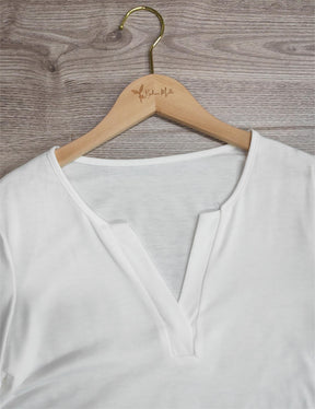 SpringStil® - White short sleeve plain top