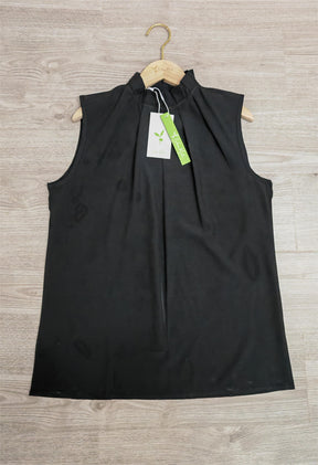 PureWear® - Black sleeveless top with round neck