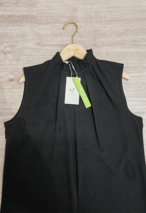 PureWear® - Black sleeveless top with round neck