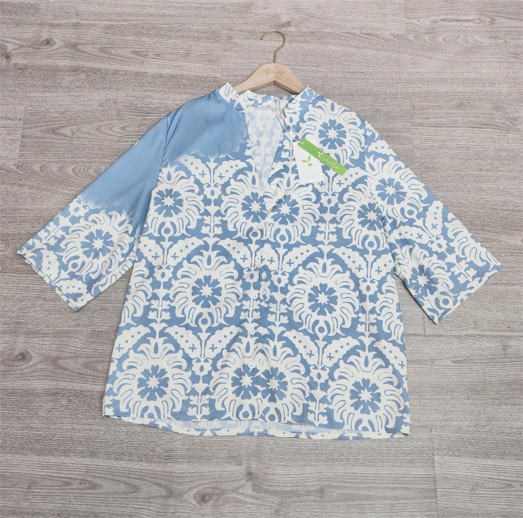 Naturlux® - Fashionable blue print top