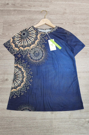 PureWear® - Elegant short-sleeved print top