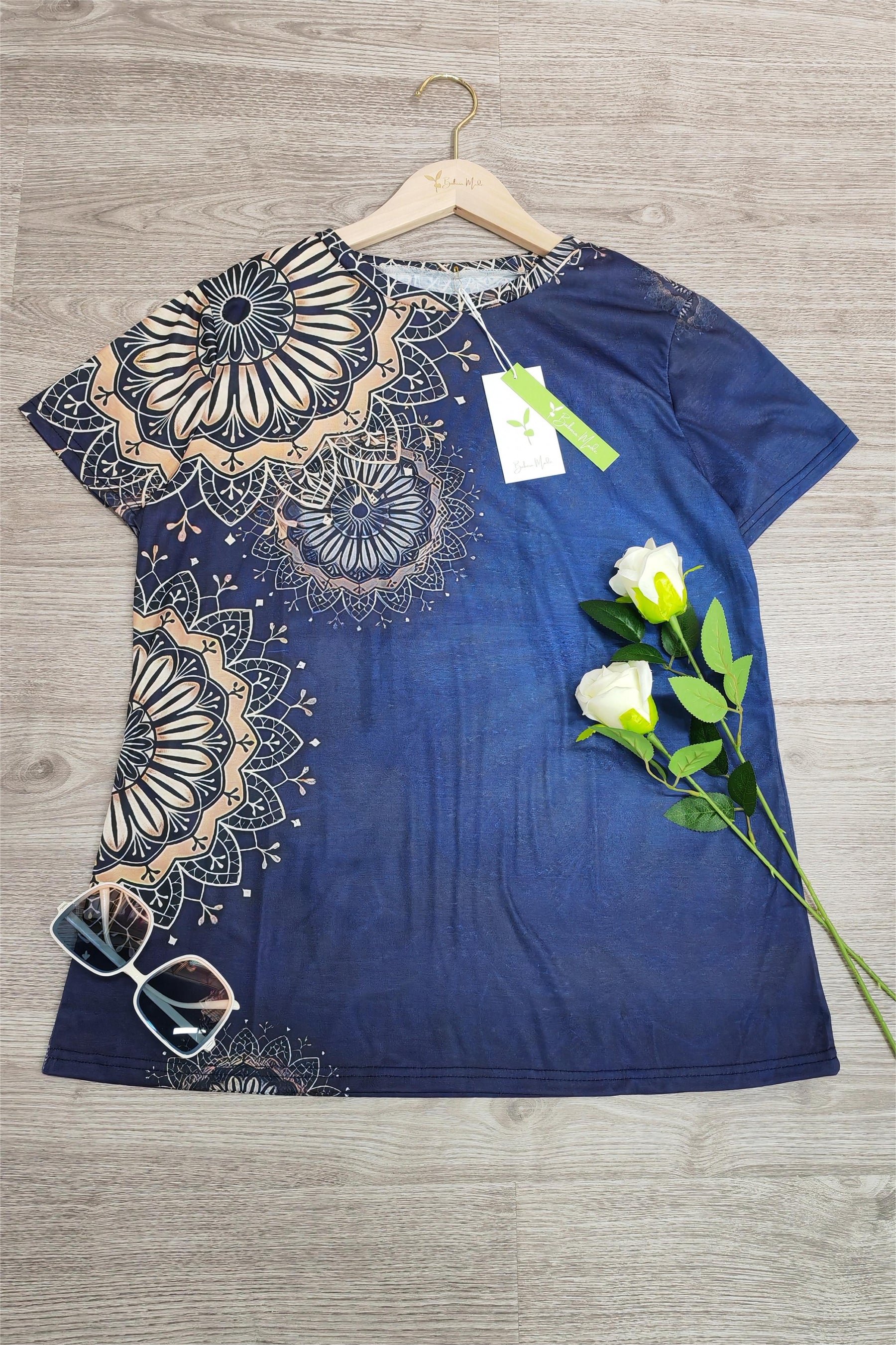 PureWear® - Elegant short-sleeved print top