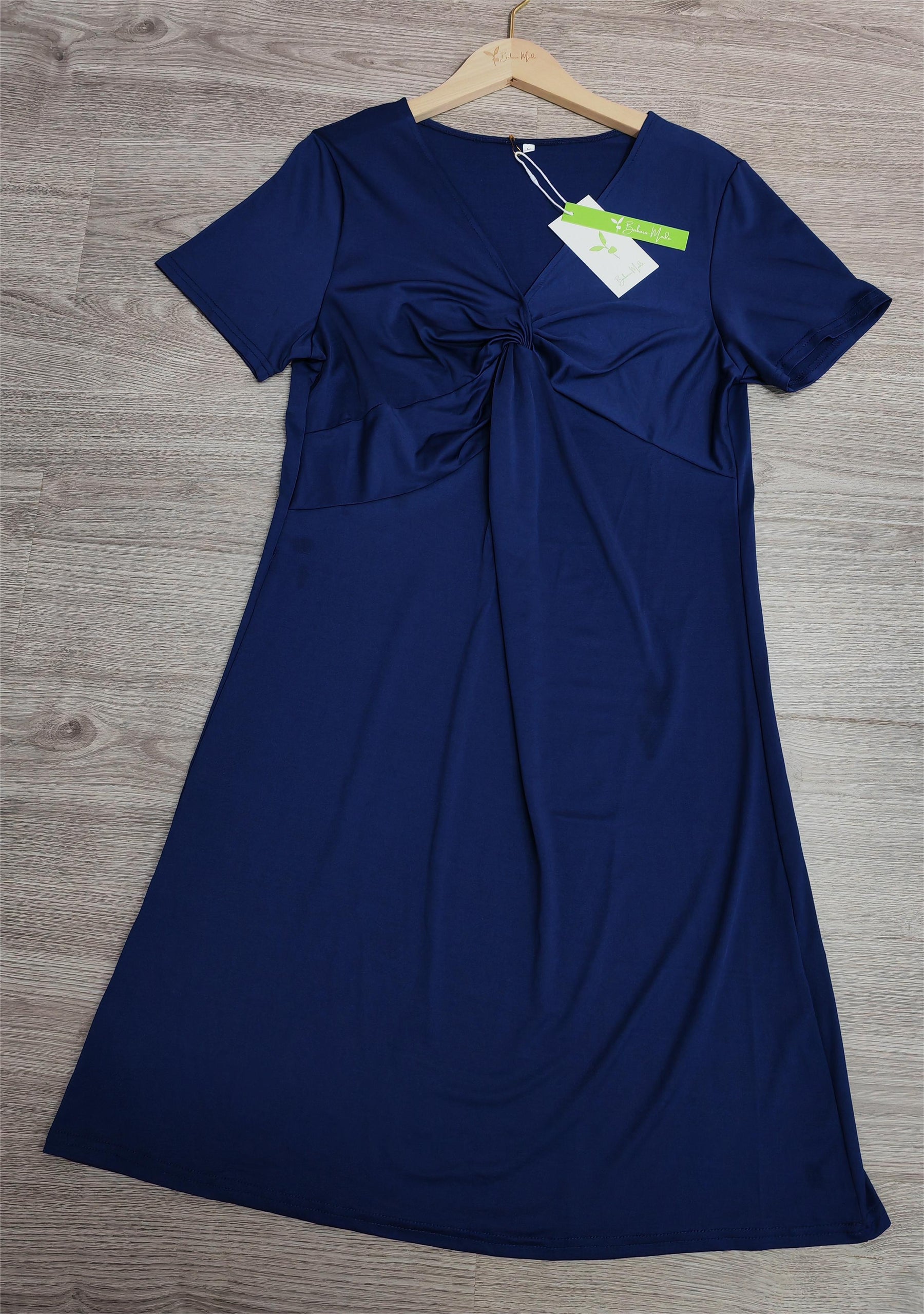 FallStil® - Navy blue mini dress with twist front