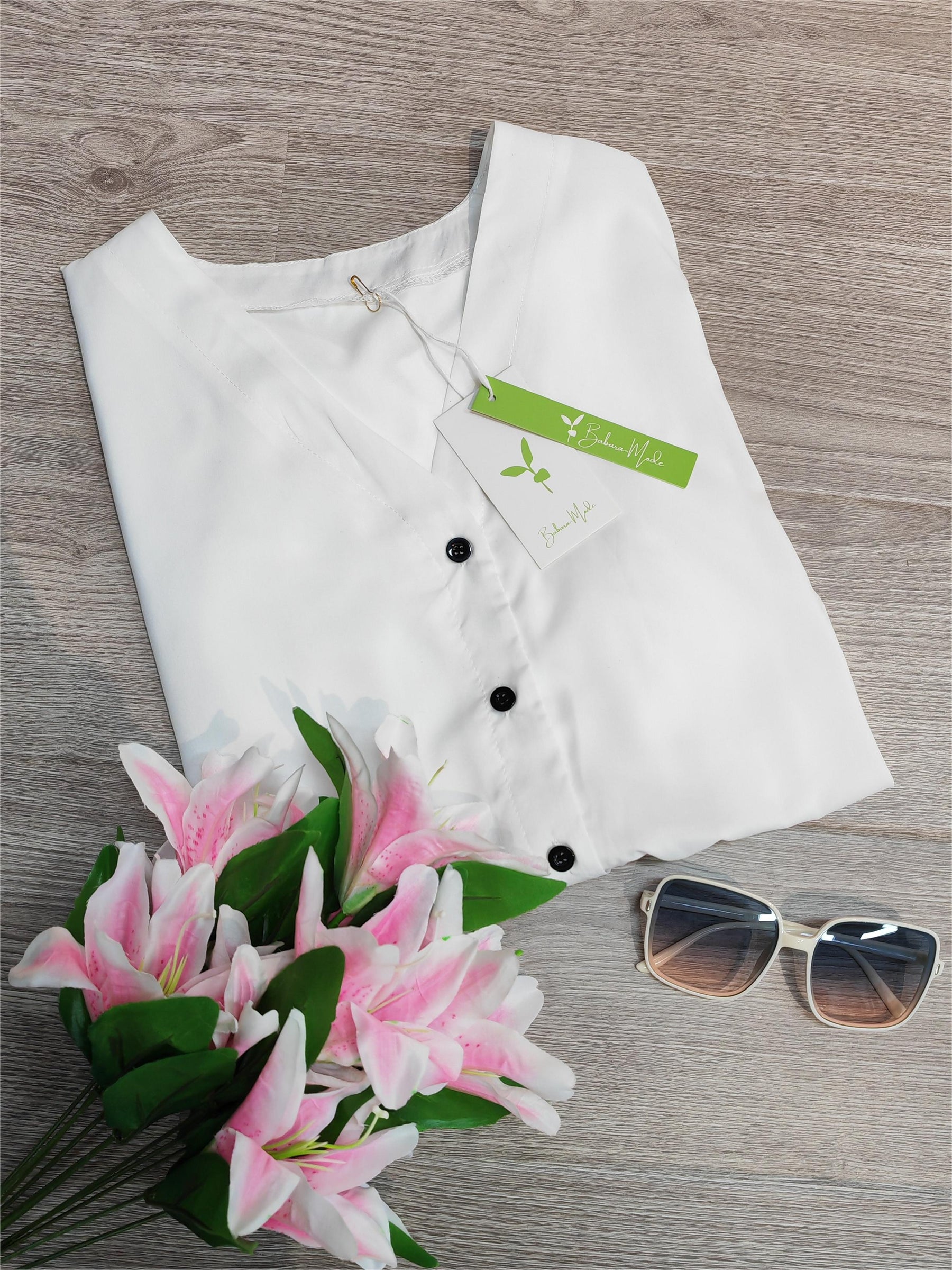 SpringStil® - Elegant white plain top