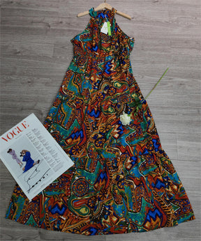 BlütenBliss® - Special print halter maxi dress