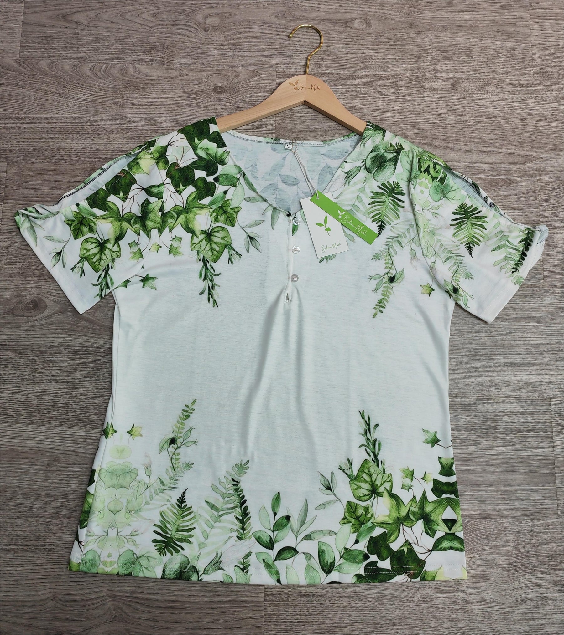 EcoExotica® - Trendy printed short sleeve top