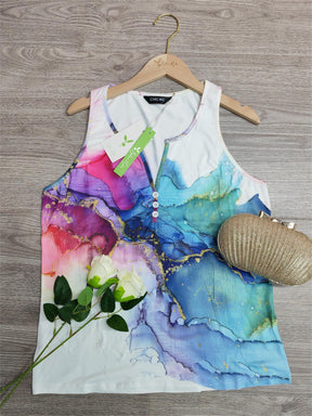 EcoExotica® - Casual sleeveless print top