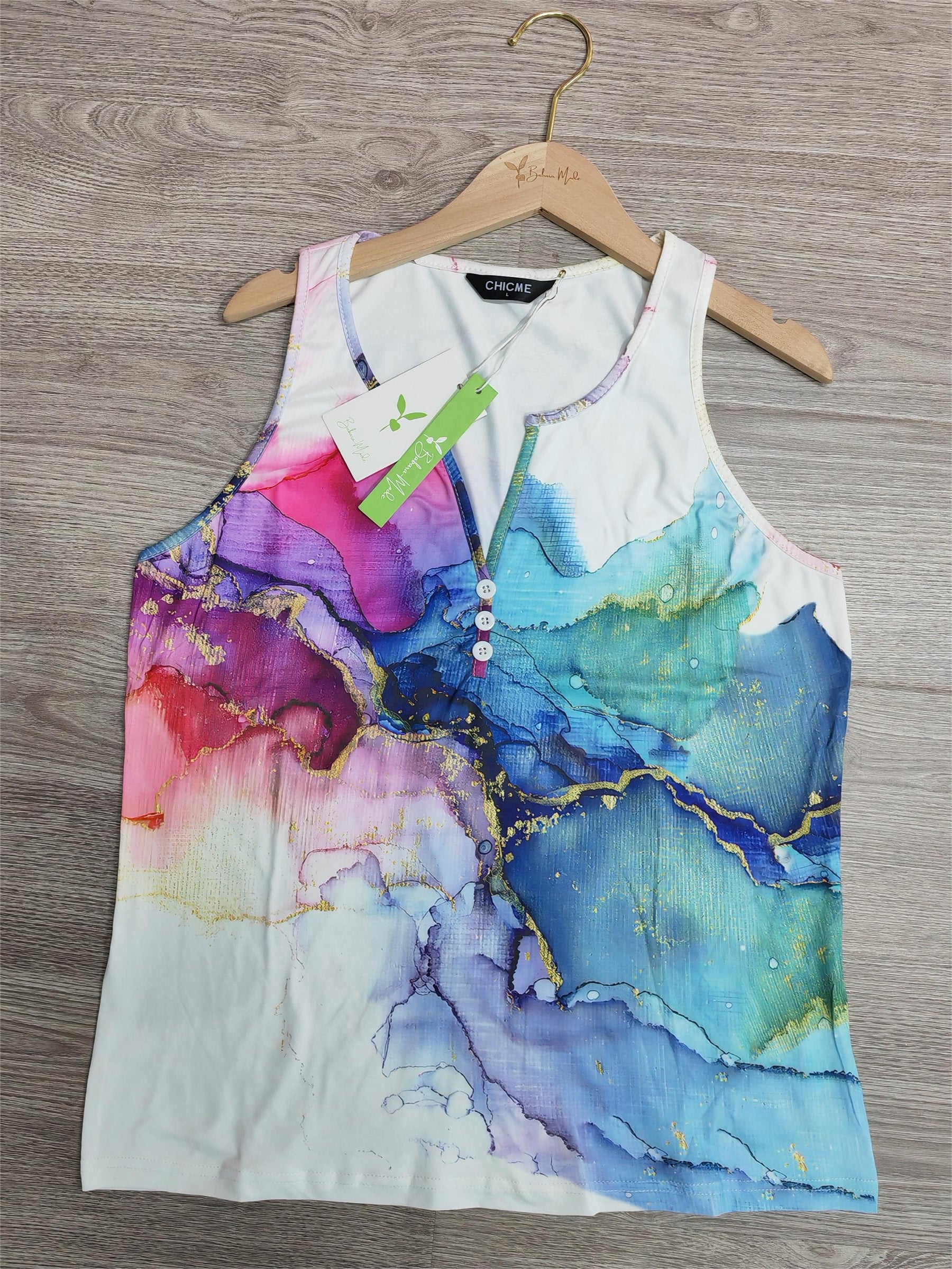 EcoExotica® - Casual sleeveless print top