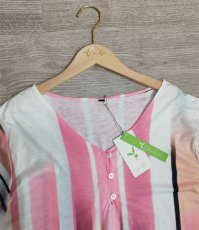 EcoExotica® - Comfortable striped short sleeve top