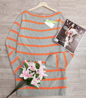 Even&amp;Vil® - Chic striped round neck sweater