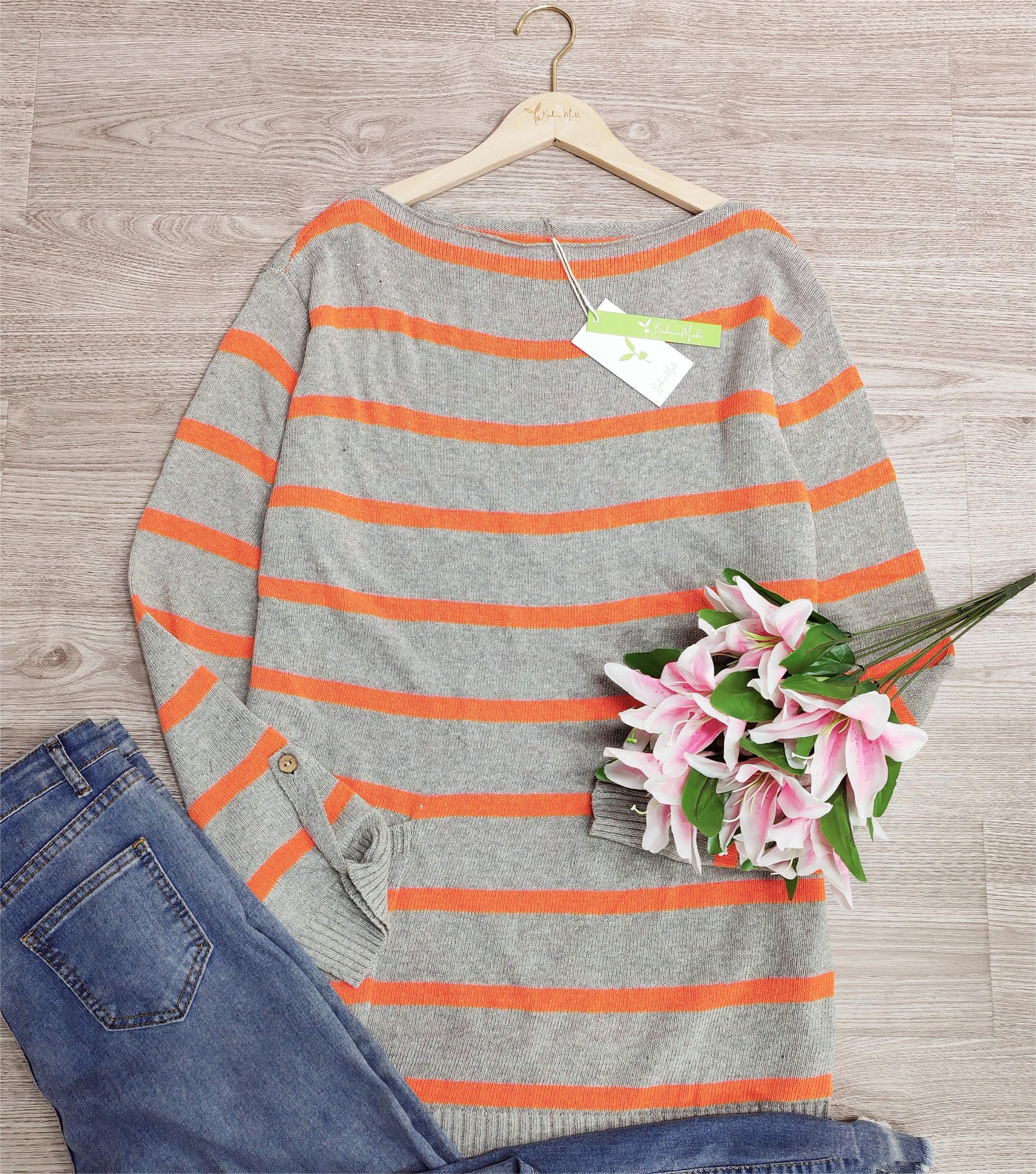 Even&amp;Vil® - Chic striped round neck sweater