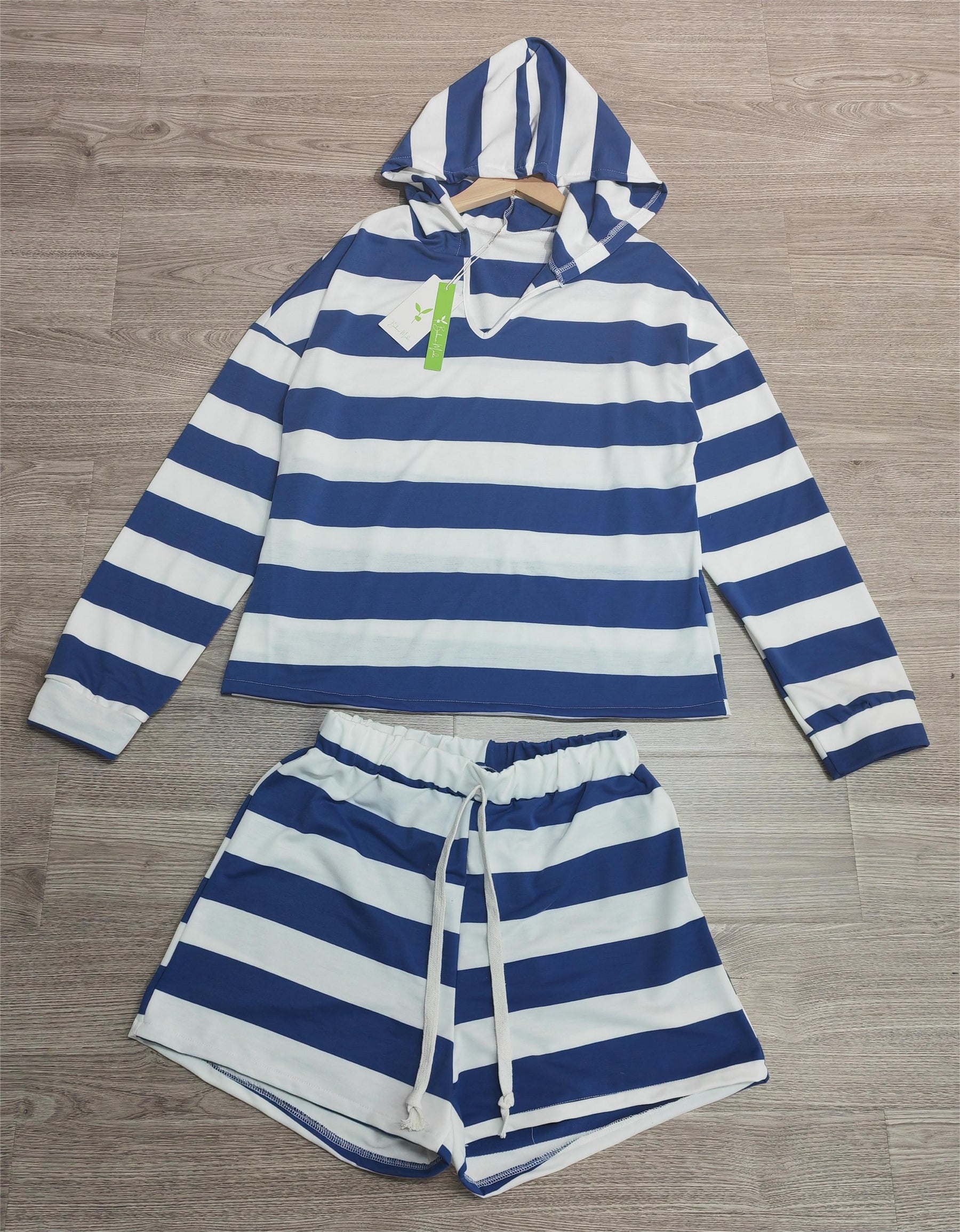 FallStil® - Blue and white striped 2-piece lounge set