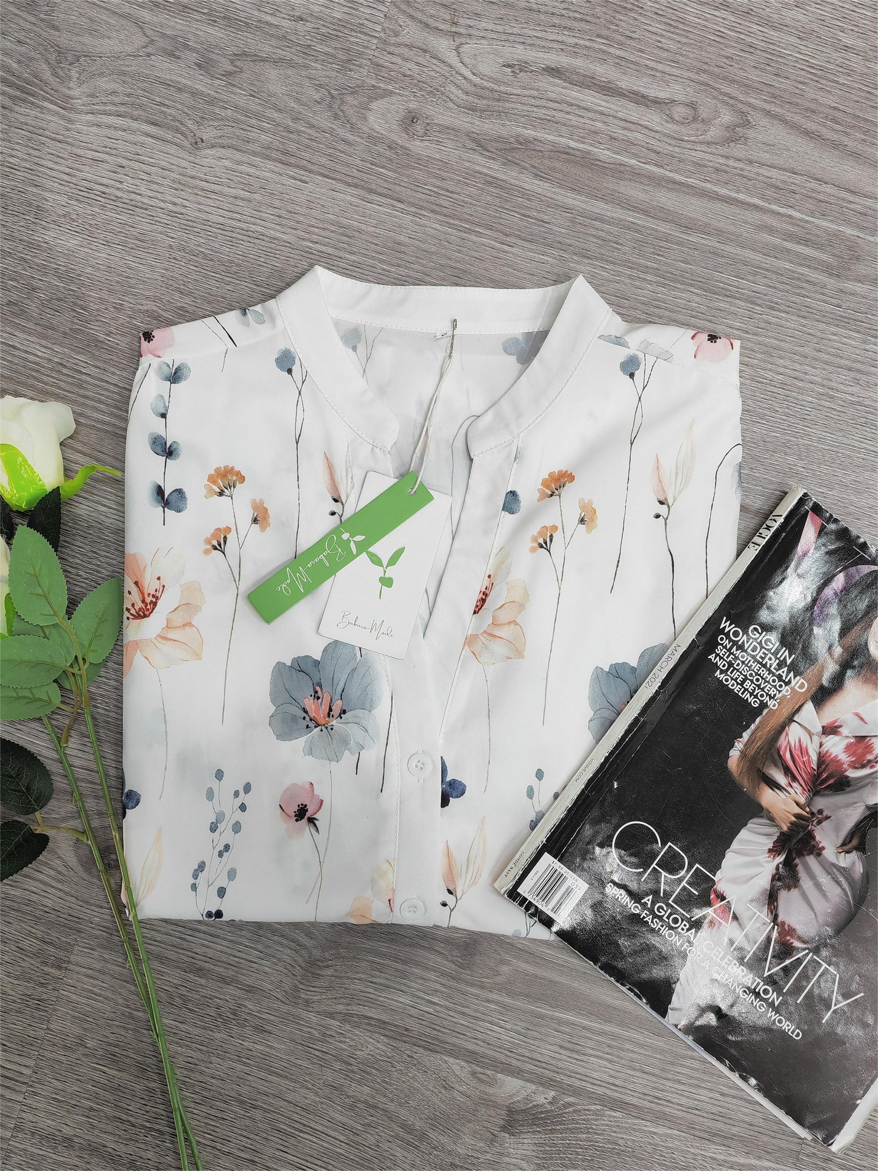 EcoExotica® - Floral button-down shirt