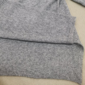 Monci® - Baggy Plain Grey Crew Neck Sweater