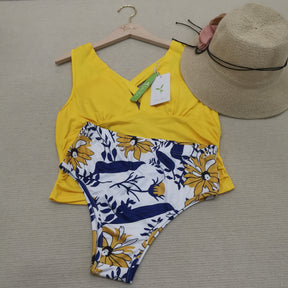 PureWear® - Yellow V-neck swimwear