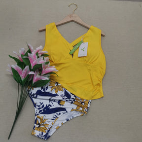 PureWear® - Yellow V-neck swimwear