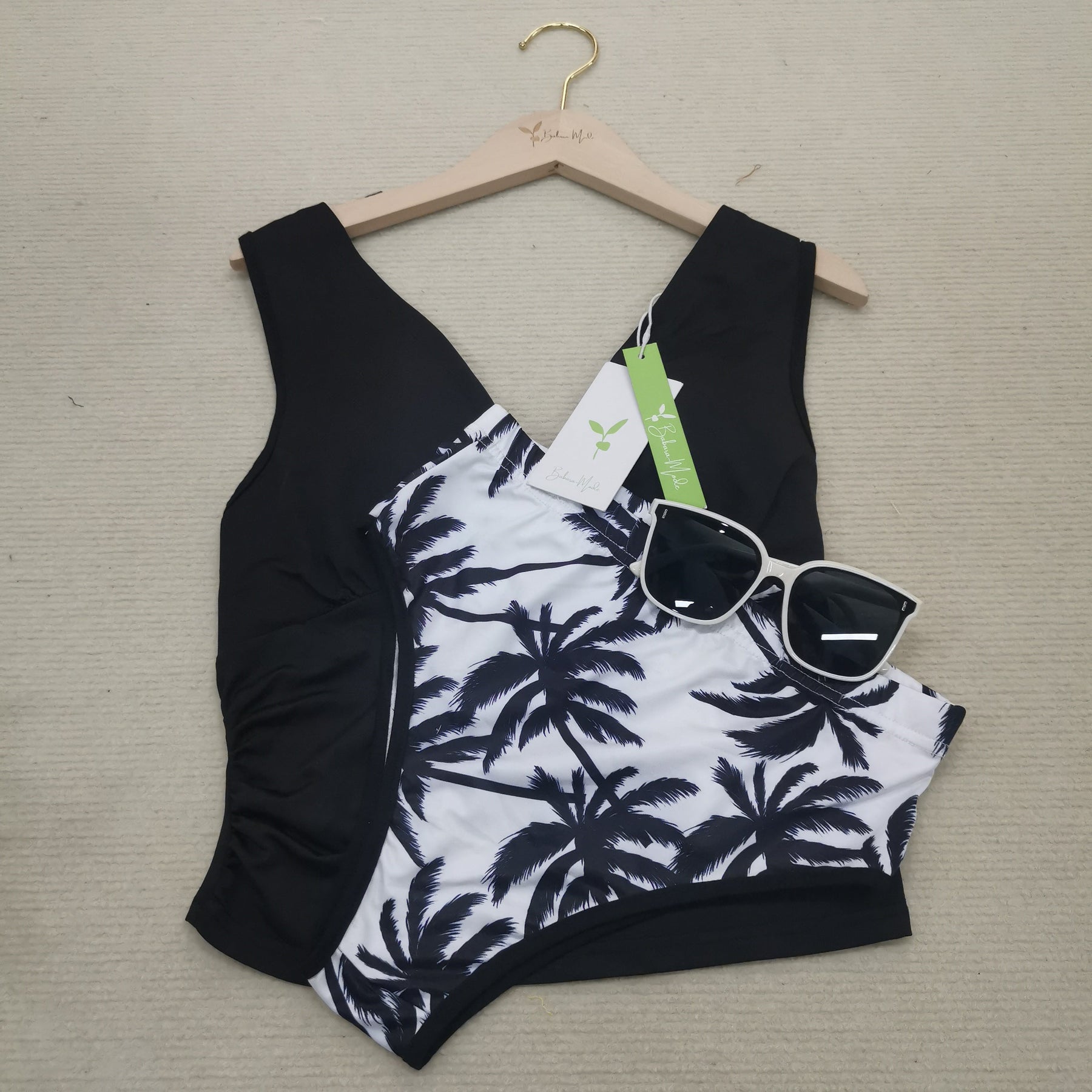 PureWear® - Cool black sleeveless swimwear