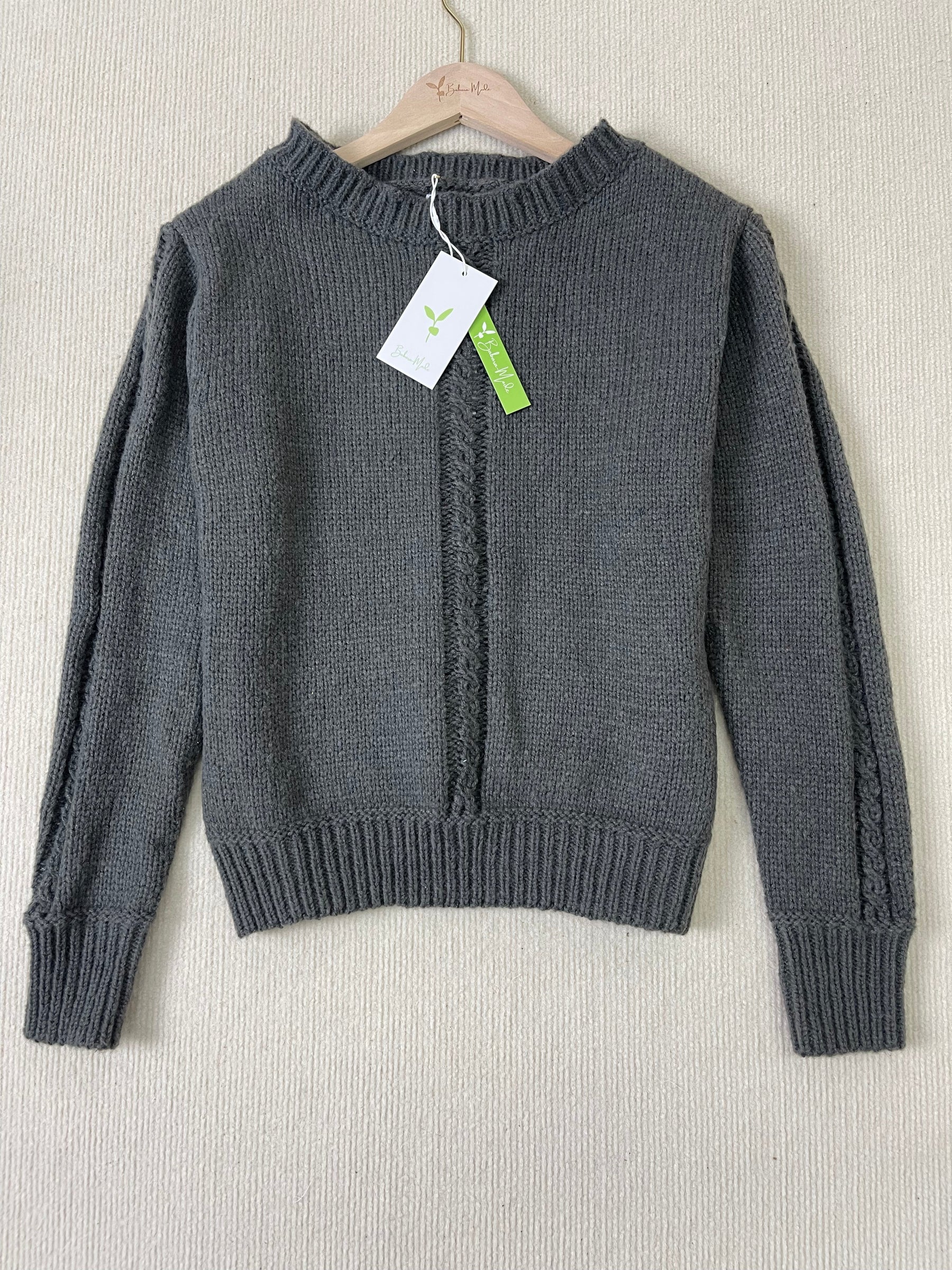 Naturlux® - Simple long-sleeved sweater with round neck