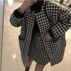 Modern Houndstooth Coat