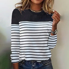 EcoExotica® - Comfortable striped long sleeve top