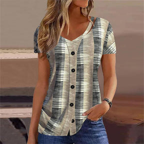 SpringStil® - Short-sleeved retro top with print