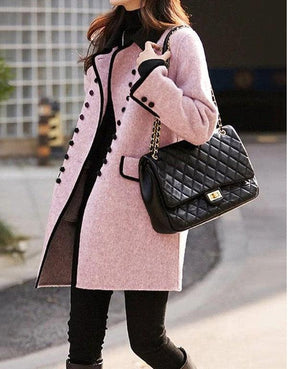 Pink elegance knitted coat