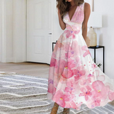 Sea of ​​Flowers Maxi Dress