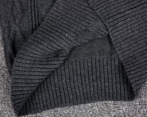 Even&amp;Vil® - Cohasset Slouchy Grey Cable Knit Sweater