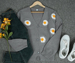 PureWear® - She Loves You Daisy Cardigan