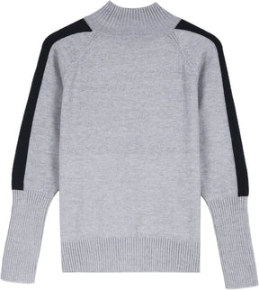 WinterStil® - Slate grey and black striped turtleneck sweater