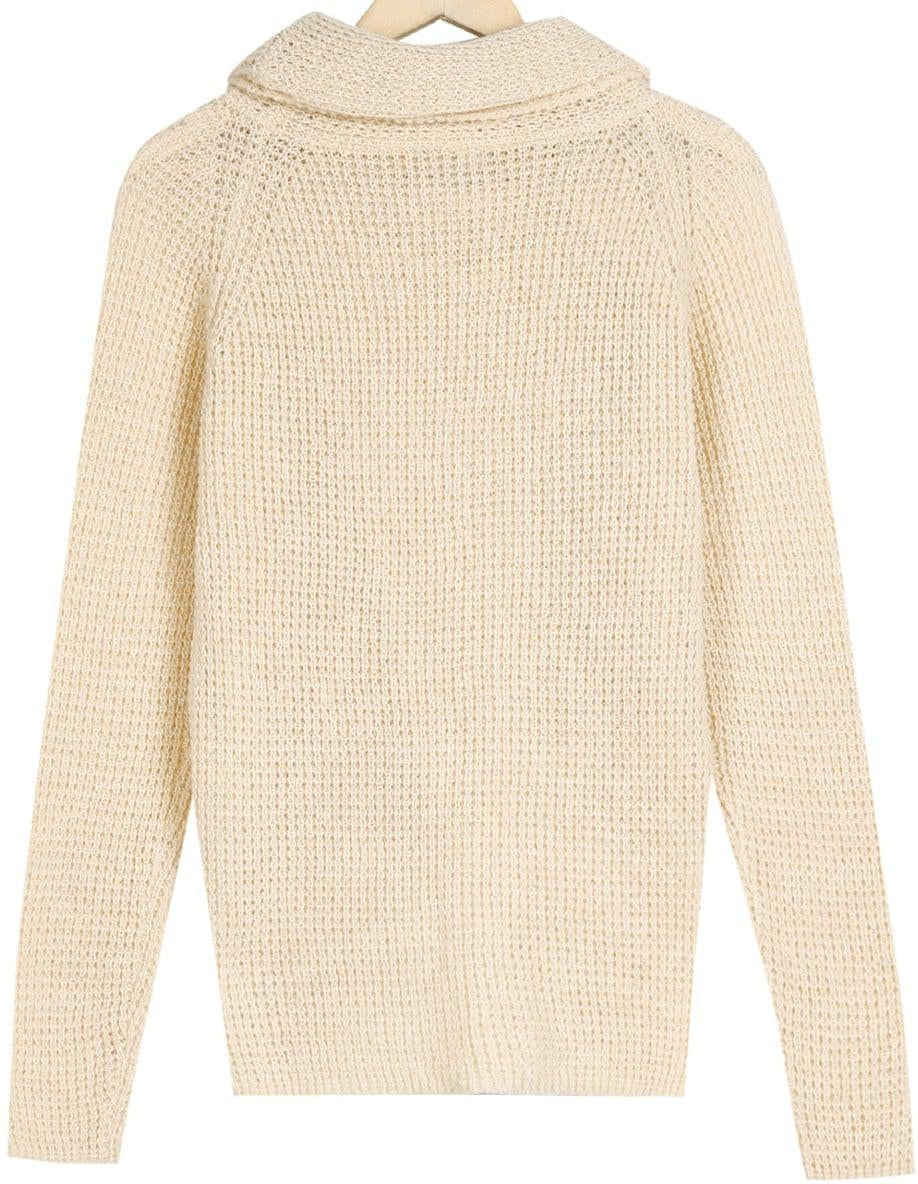 Monci® - Plain turtleneck sweater in apricot