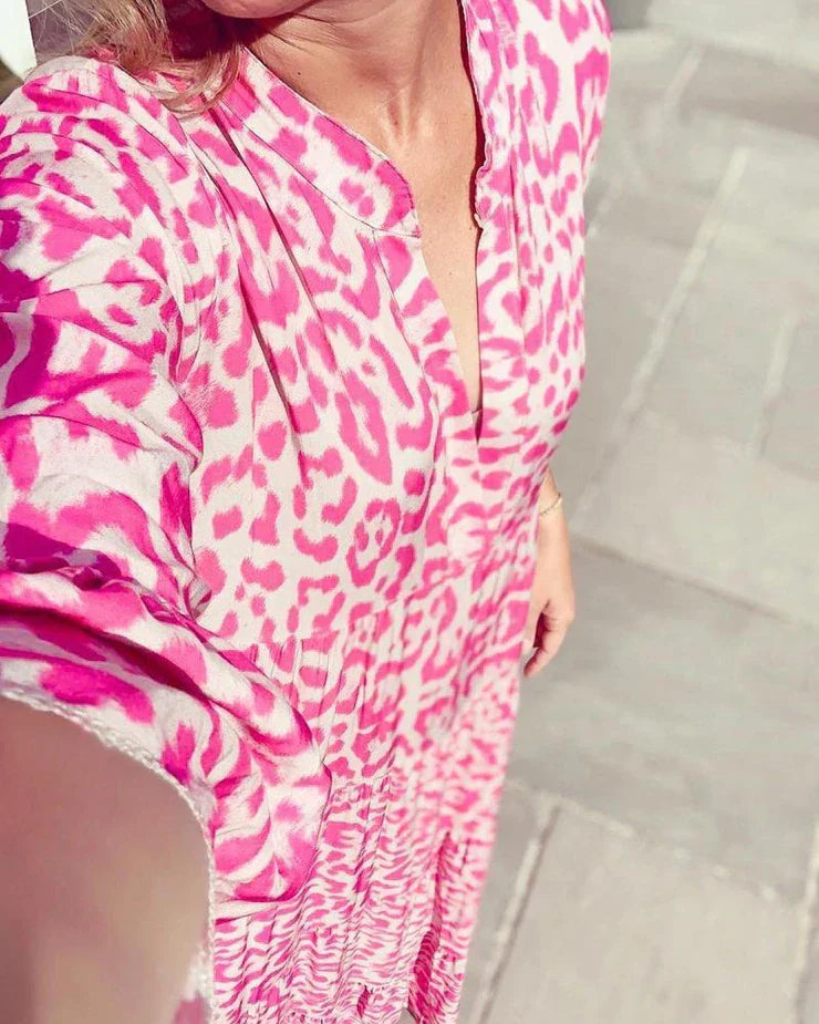 Raffiné® - Le Pink Chic leopard print dress