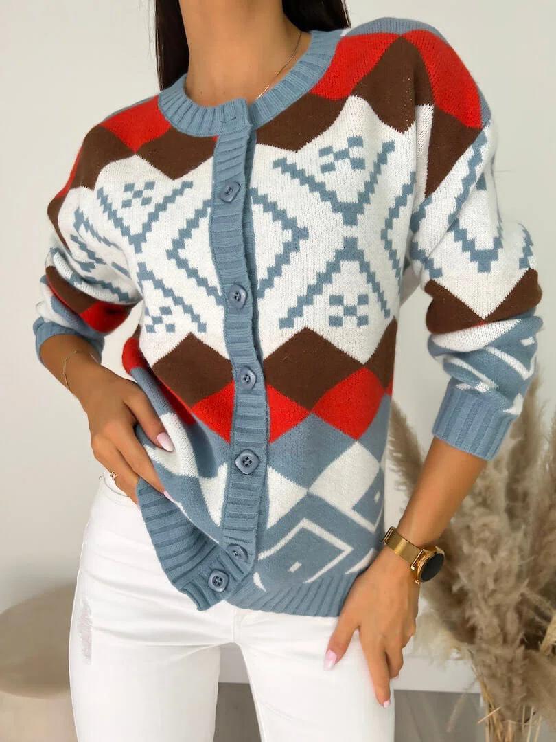 Even&amp;Vil® - Stunning printed long-sleeved sweater