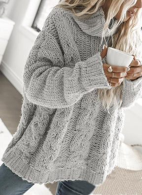 FallStil® - Aspen Cable Knit Oversized High Neck Sweater