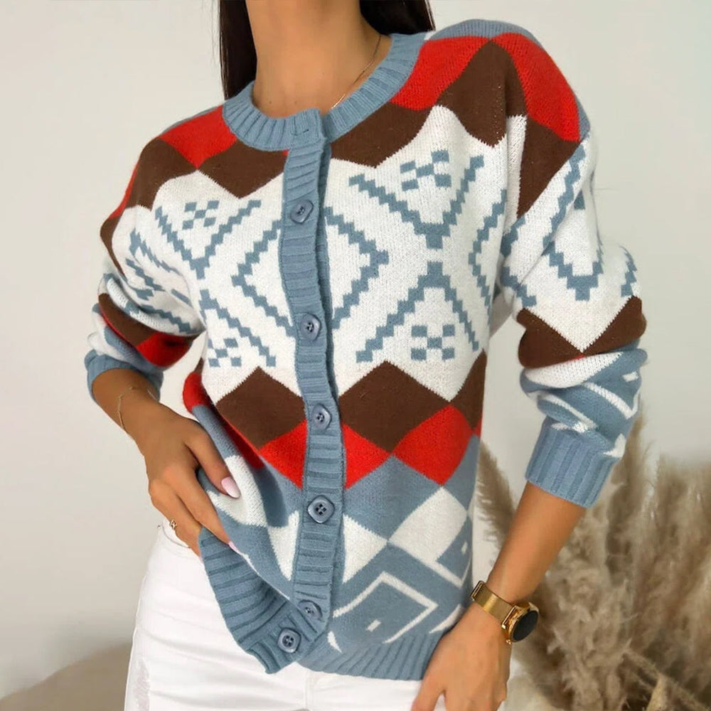 Even&amp;Vil® - Stunning printed long-sleeved sweater