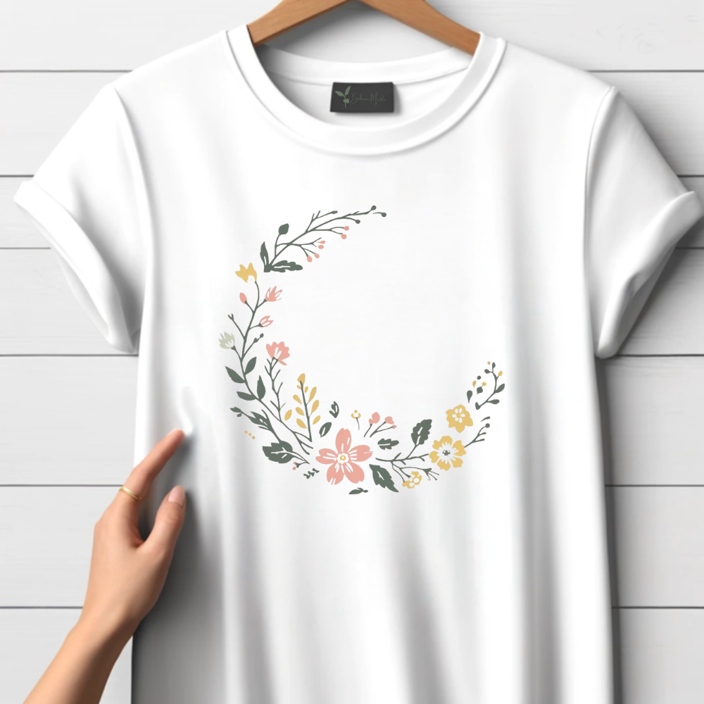 Flower wreath t-shirt