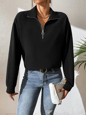 EcoExotica® - Black plain long sleeve top