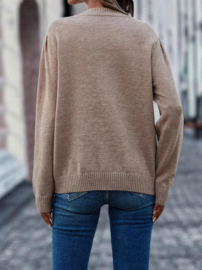 Naturlux® - Casual plain sweater with round neck