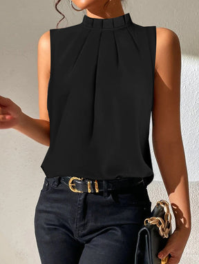 PureWear® - Black sleeveless top with round neck