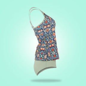 SpringStil® - Glamorous sleeveless swimwear with print