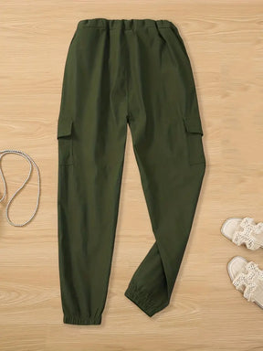 BioBlüte® - Olive green cargo jogging comfort pants