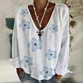 SpringStil® - Long-sleeved top with fresh floral print