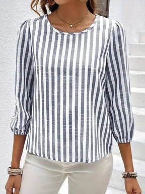 StripeShine Blouse