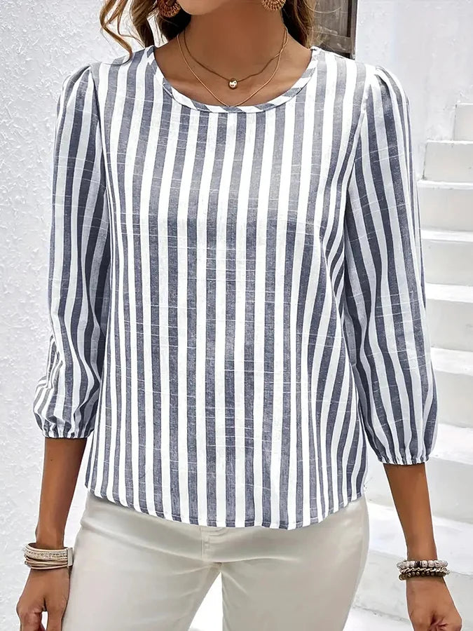 StripeShine Blouse