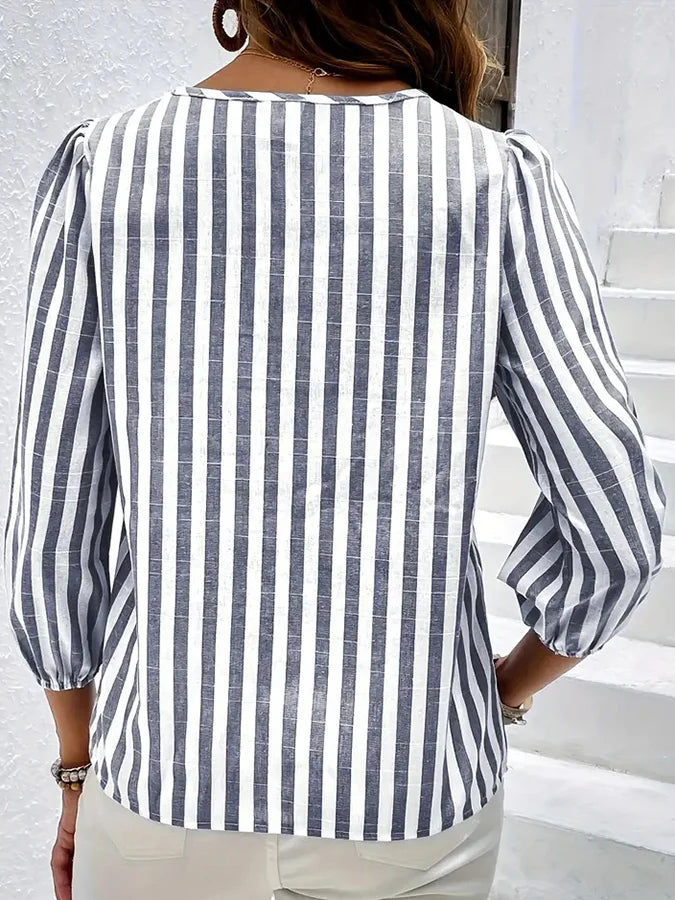 StripeShine Blouse